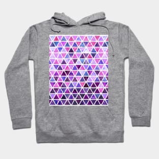 Berry Purples - Triangle Patchwork Pattern Hoodie